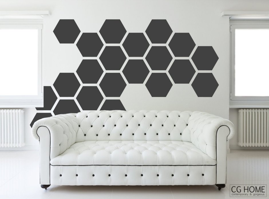 Соты на стене шаблон