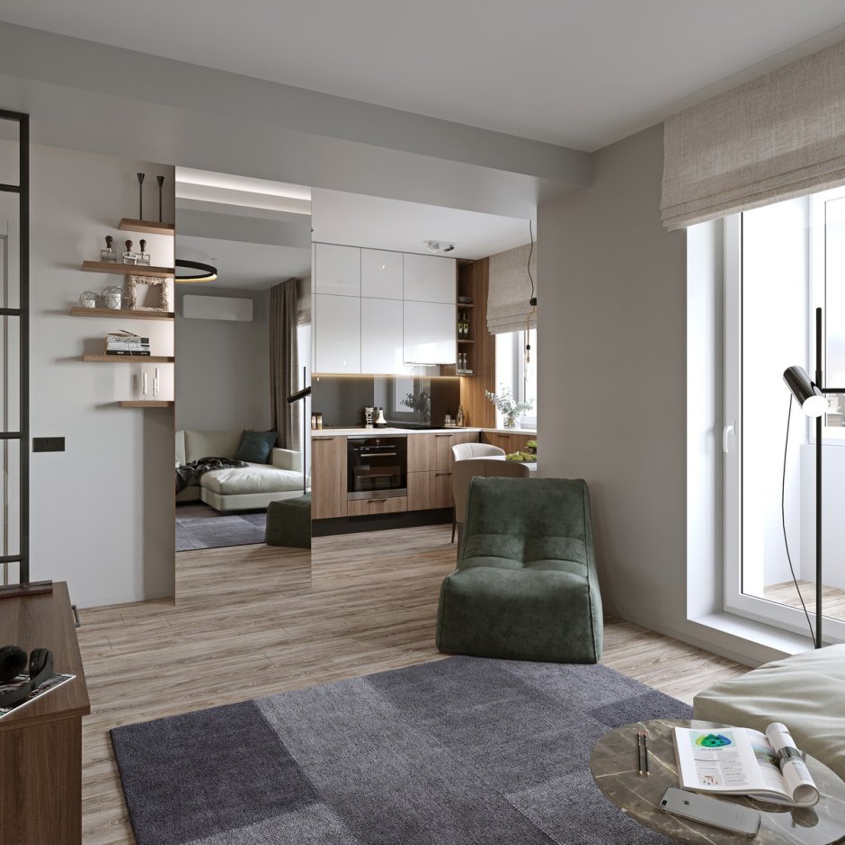 Интерьер однокомнатной квартиры пик