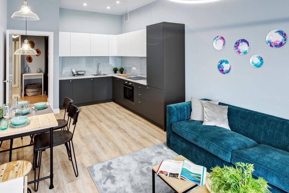 Кухня гостиная в стиле Модерн 20кв м