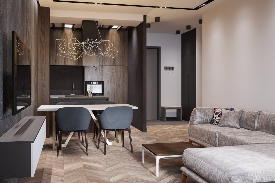 Планировка однокомнатной студии 30 кв.м