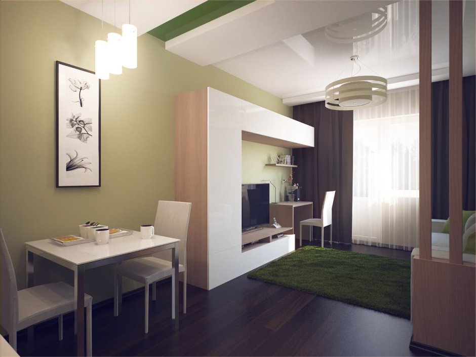 Дизайн проект квартиры студии 40 квадратных метров