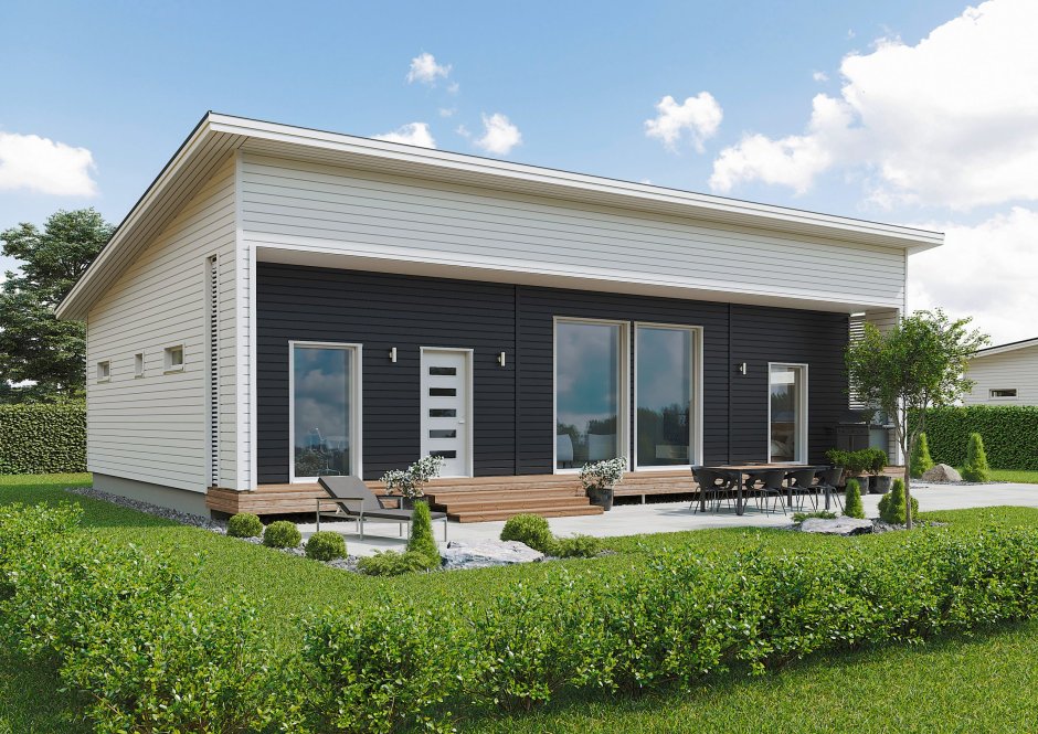 Barn House с односкатной крышей