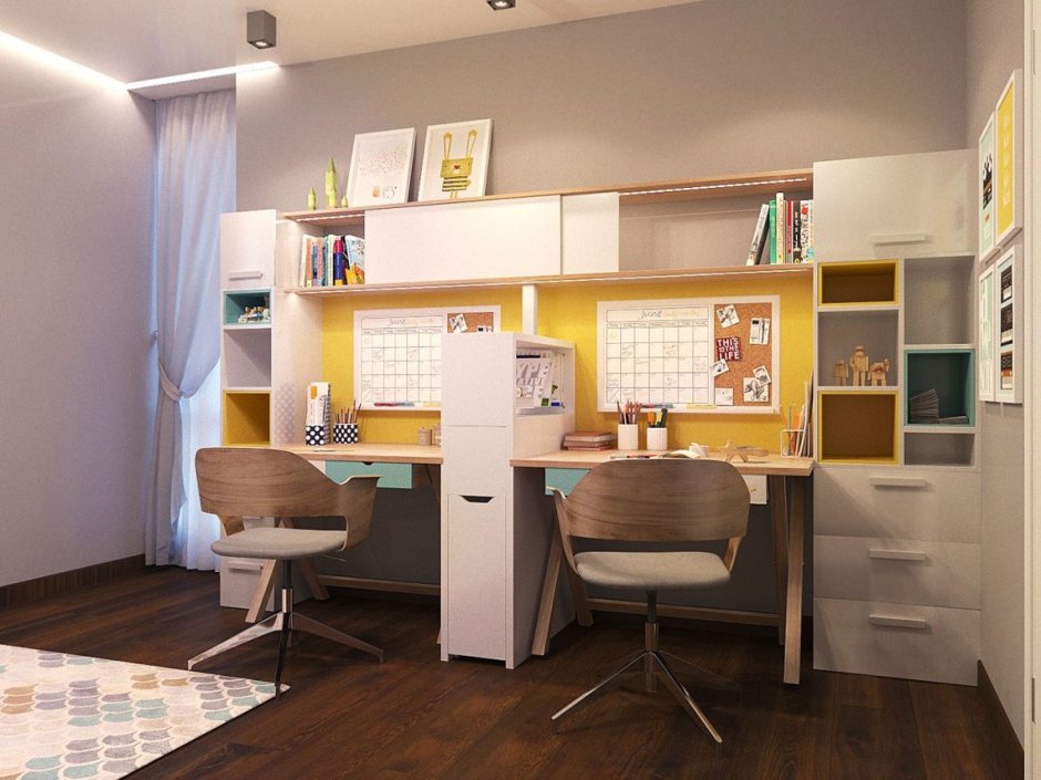 Рабочий кабинет в скандинавском стиле