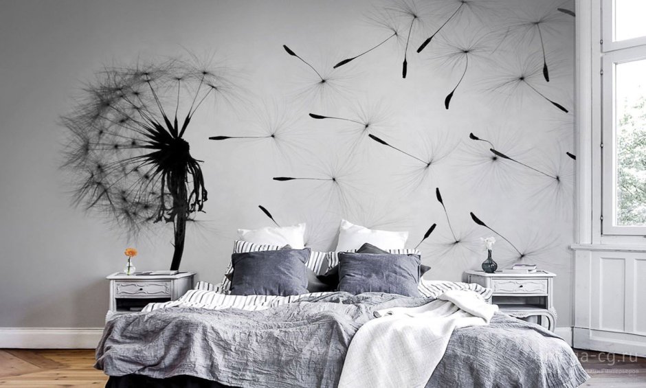 Графичные фотообои для интерьера