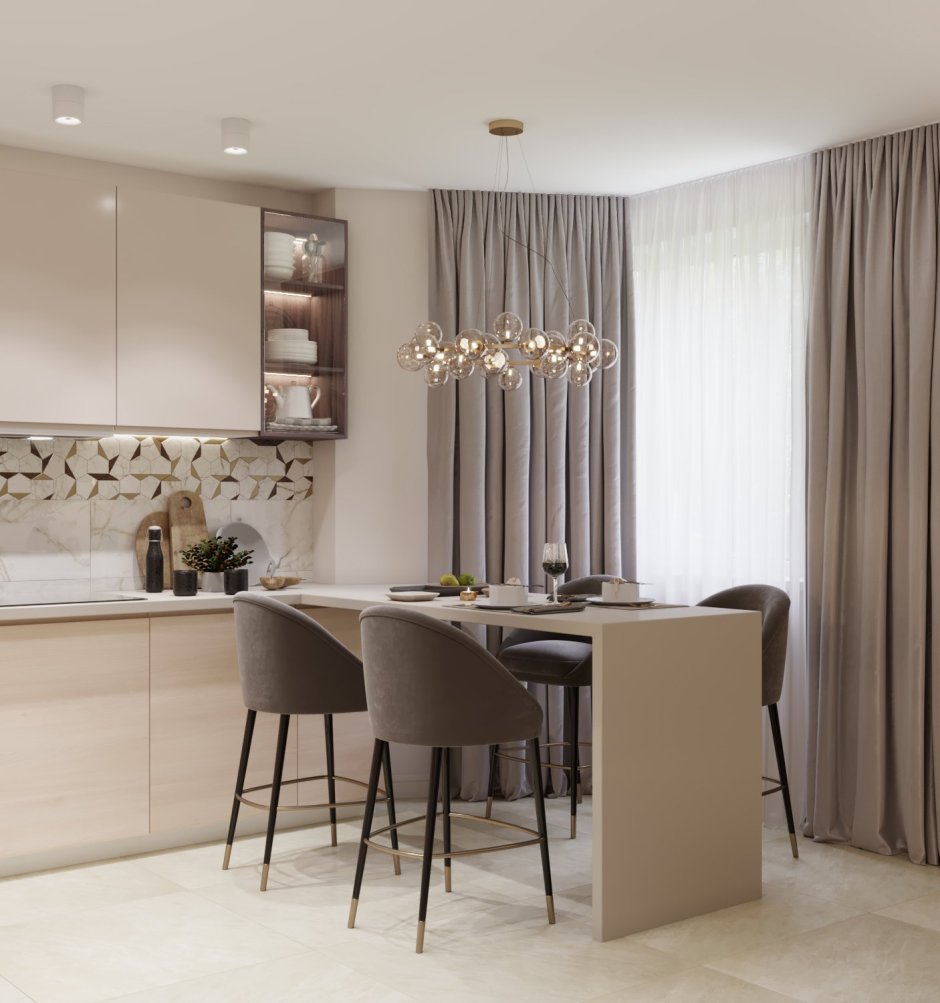 Бежевая спальня