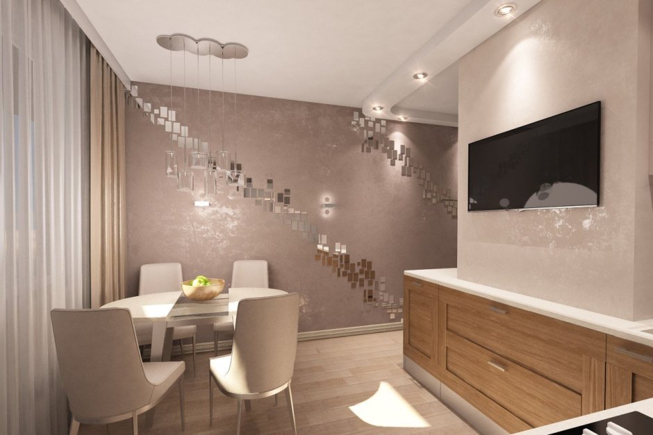 Гостиная в цвете капучино