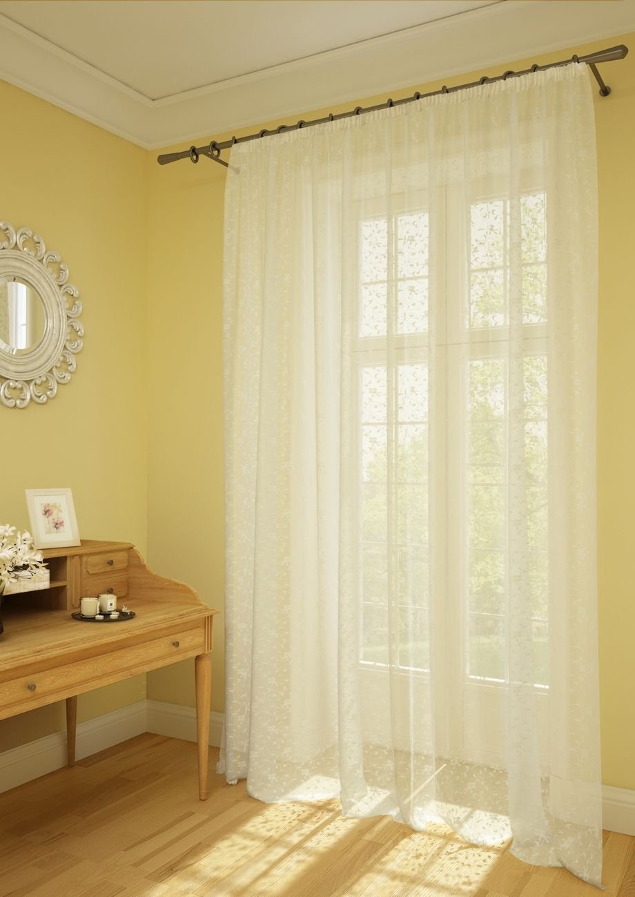 Тюль бежевая