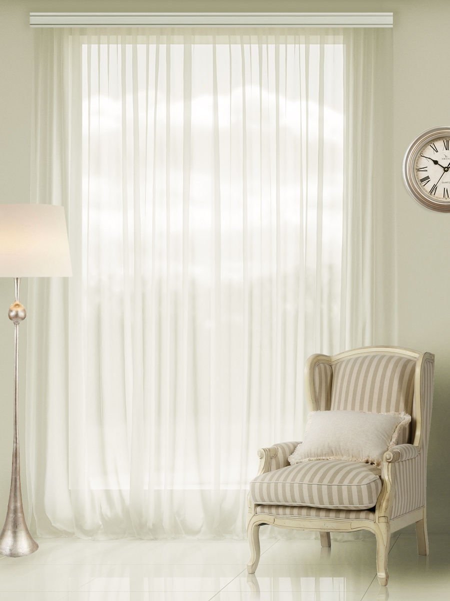 Тюль вуаль шампань