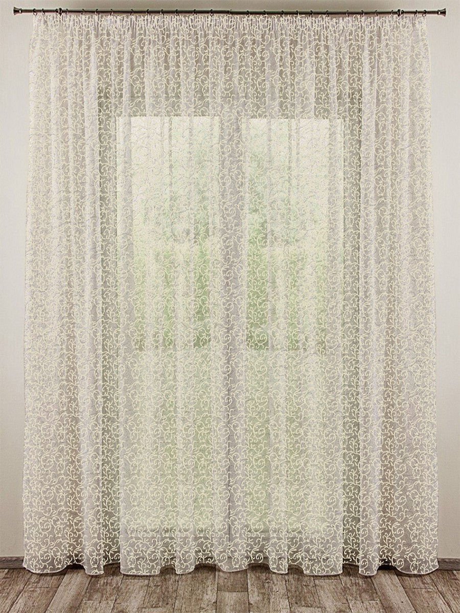 Тюль цвета шампань