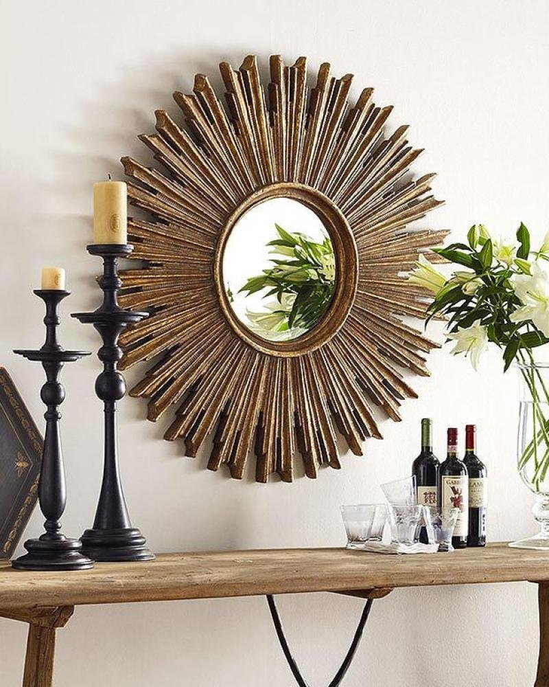 Зеркало солнце в интерьере