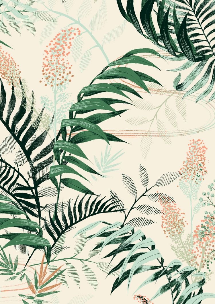 Листья папоротника паттерн