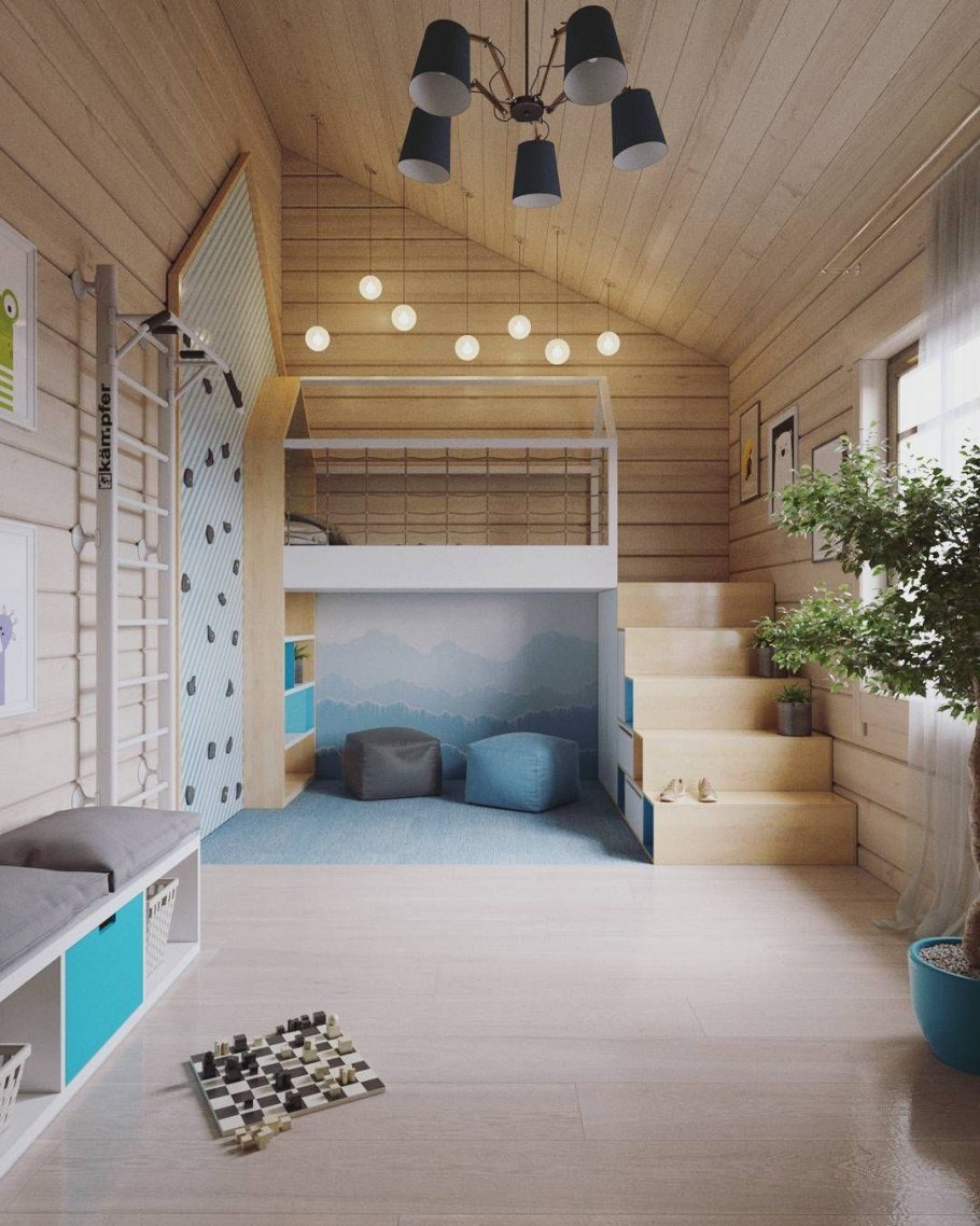 Детские комнаты в деревянном доме