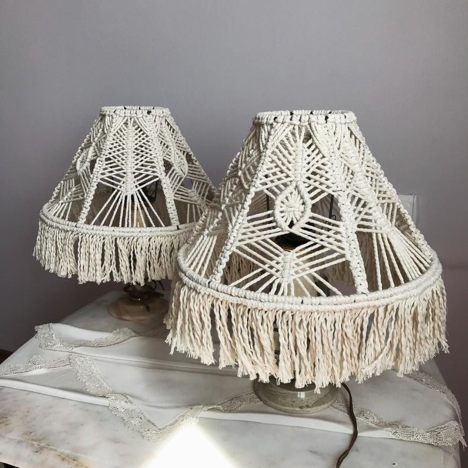 Люстра макраме