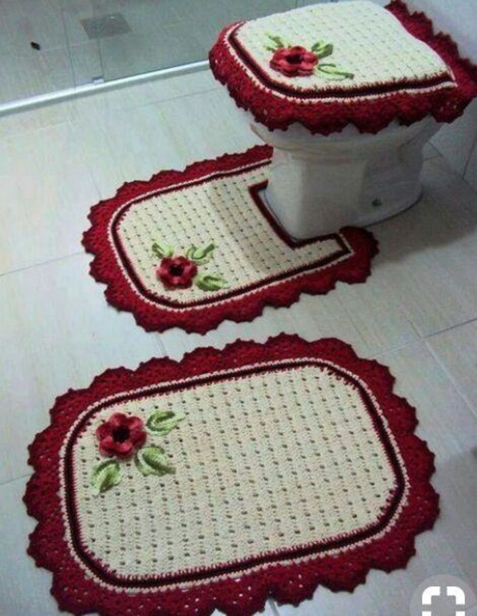 Коврик для ванной крючком