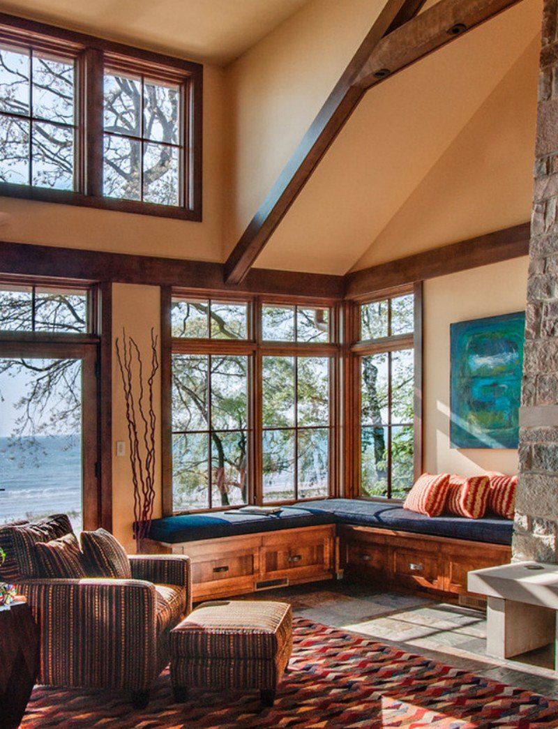 Большие окна в частном доме