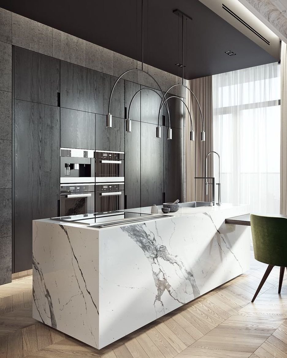 Кухня американская классика серый