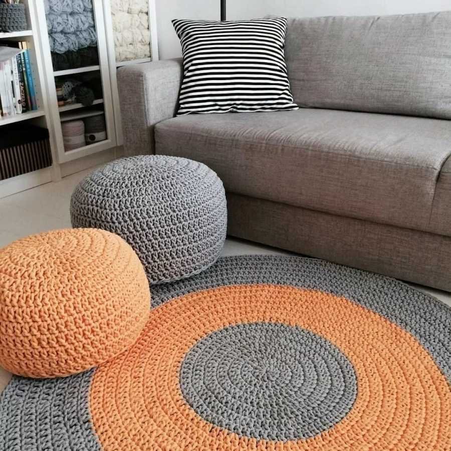 Коврик из трикотажной пряжи