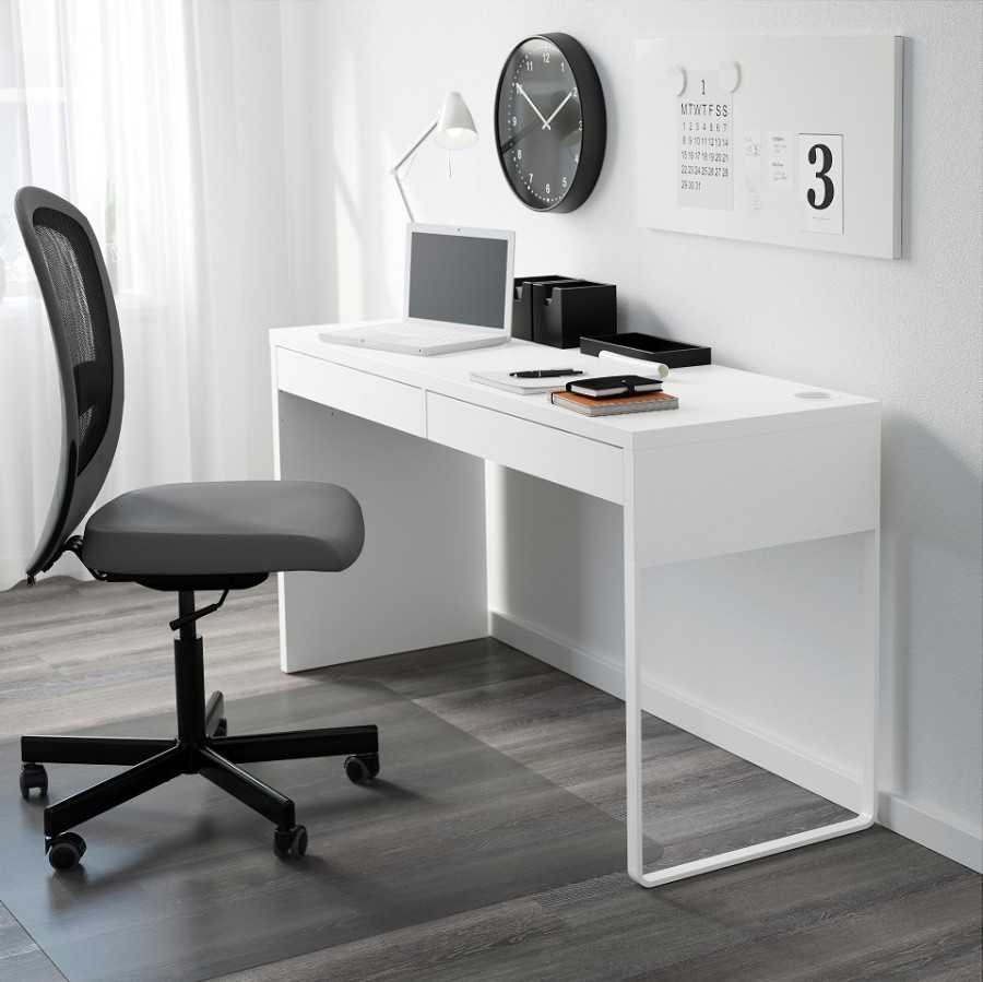 Стол письменный микке 603.739.21 ikea белый
