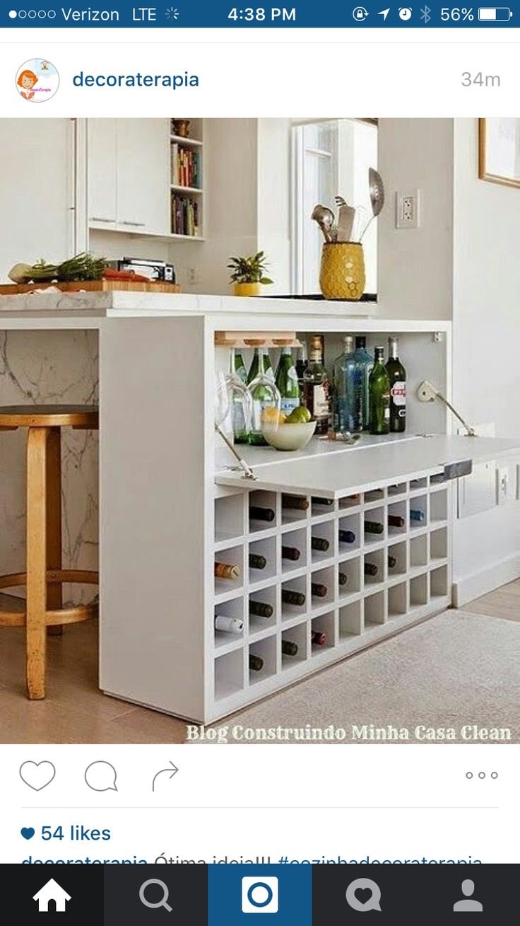 Барная стойка с полками для кухни