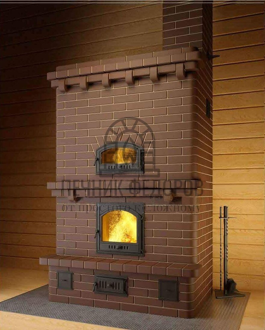 Мини камин из кирпича для дачи