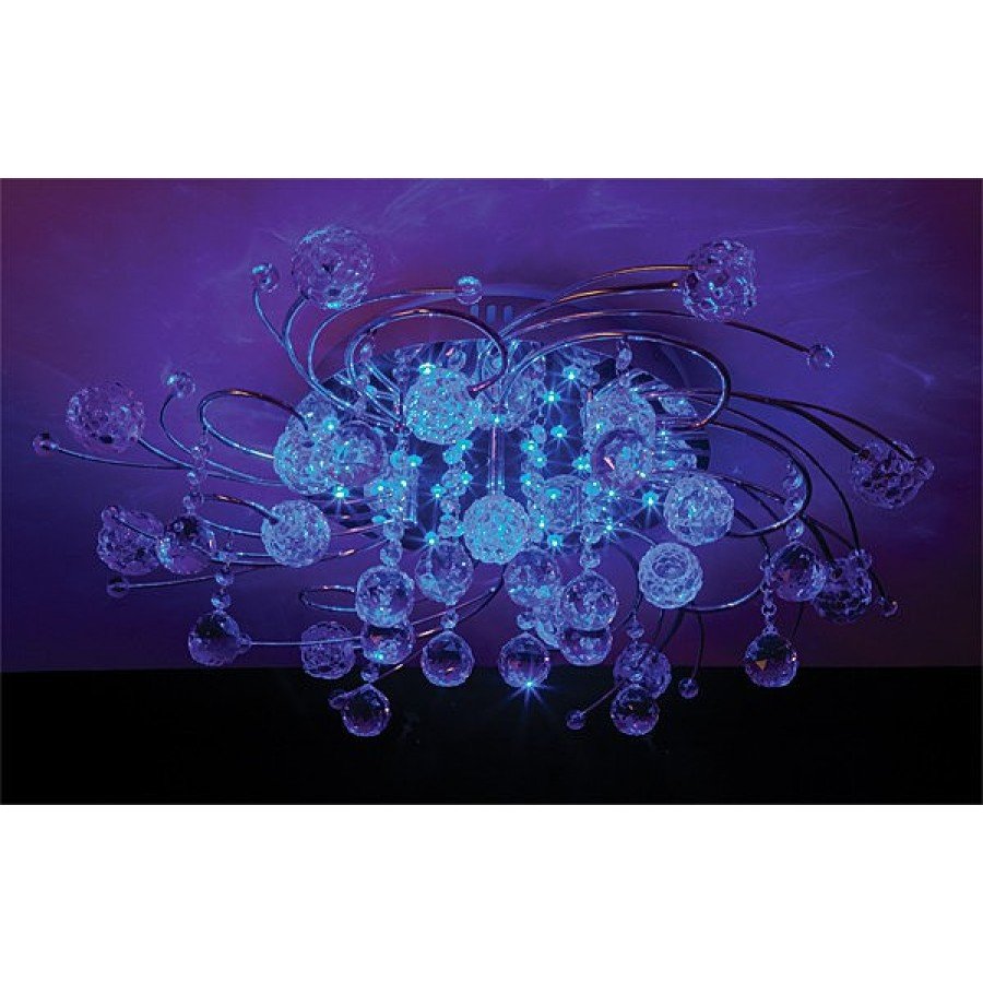 Люстра Eurosvet 85033/17 хром / синий + красный + фиолетовый, g4, 340 Вт