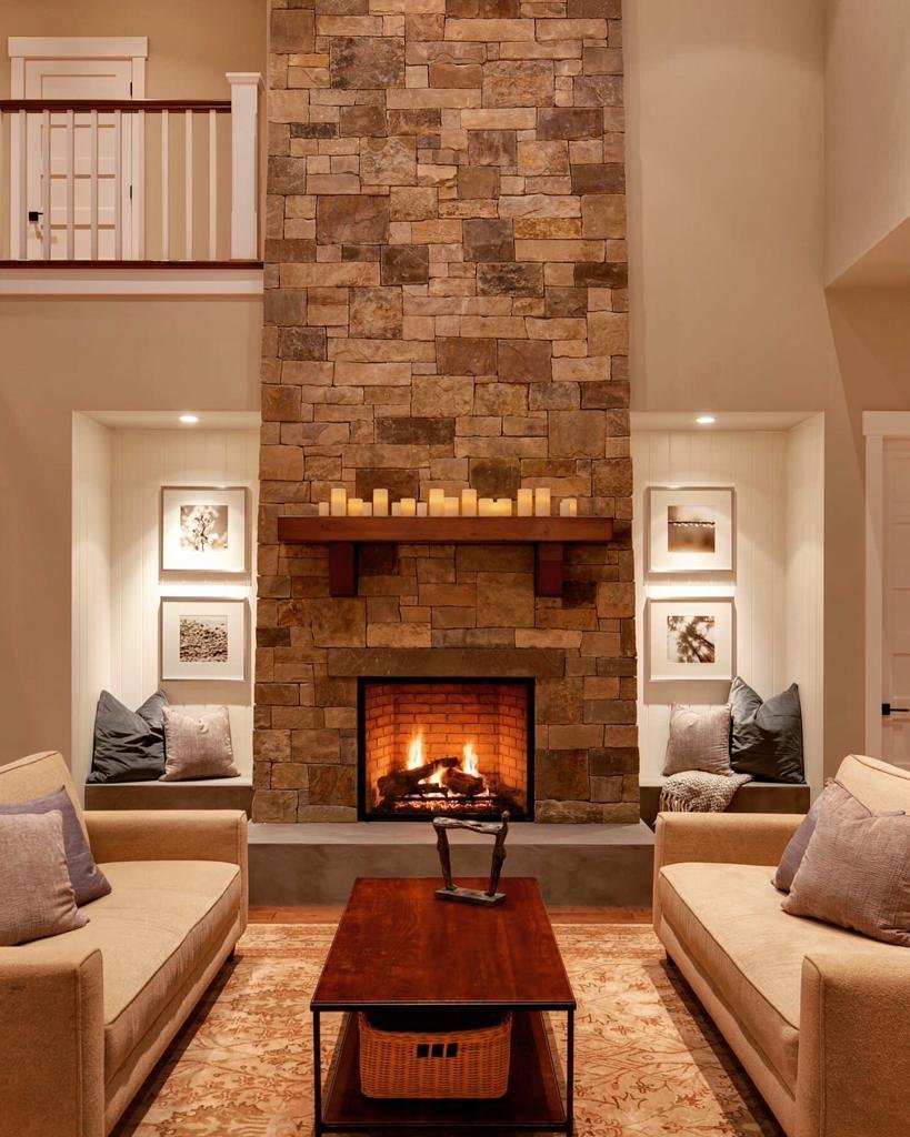 Дизайн углового камина