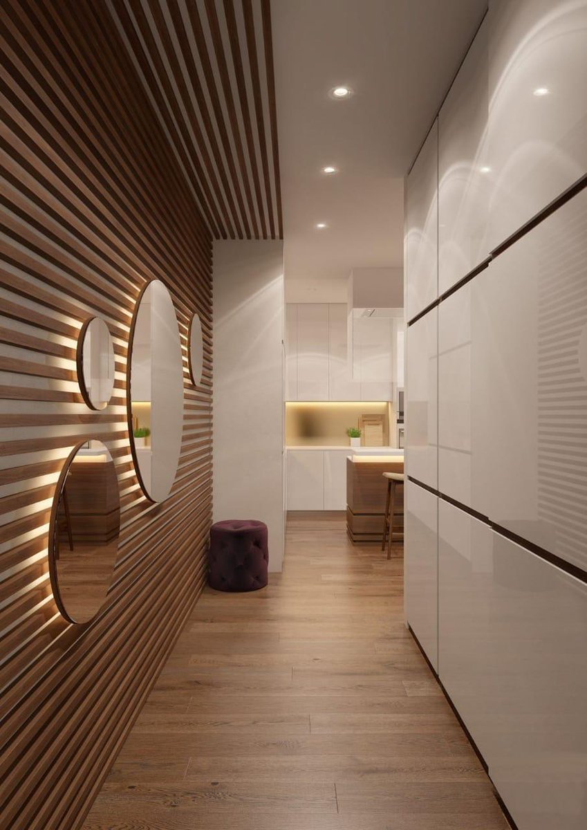 Отделка стен деревянными рейками