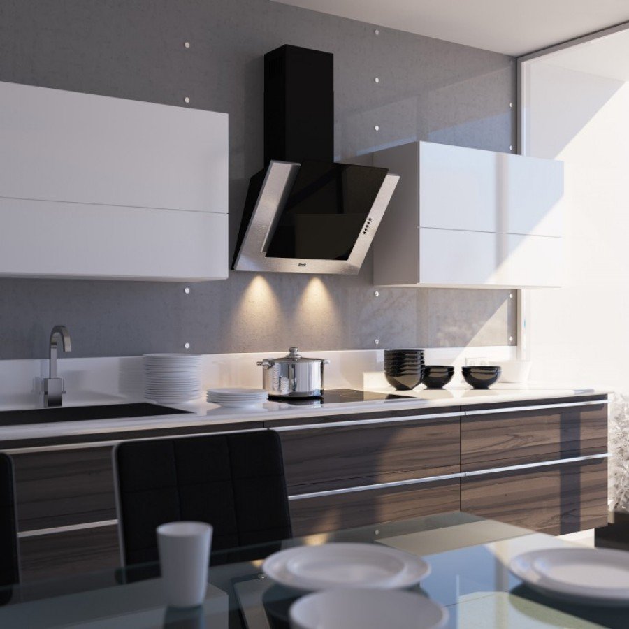 Купольная вытяжка в интерьере