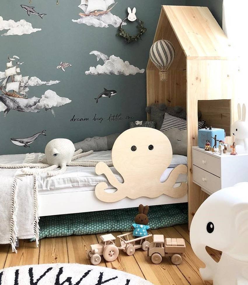 Динозавры в декоре детской