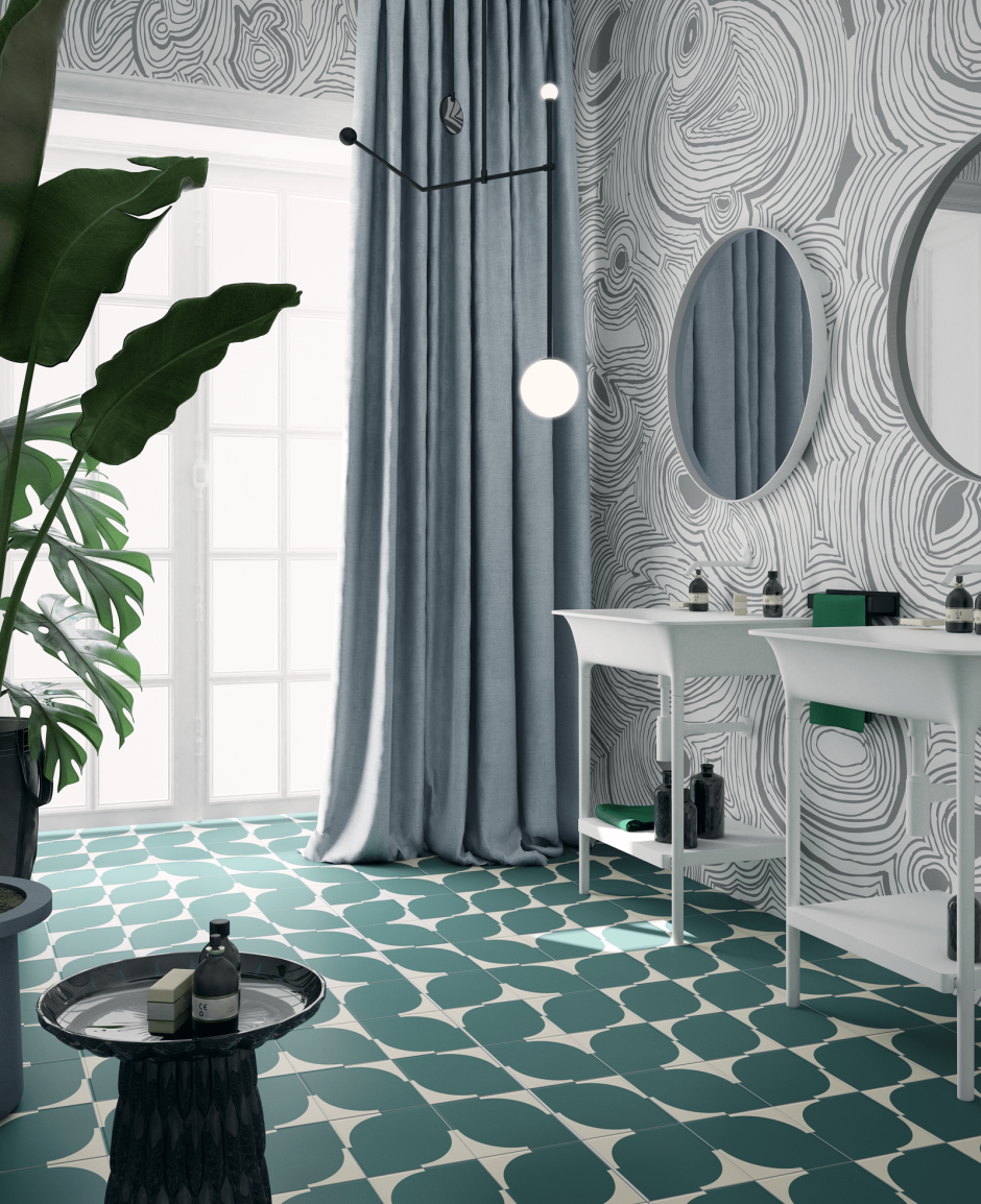 Ванная комната малахит