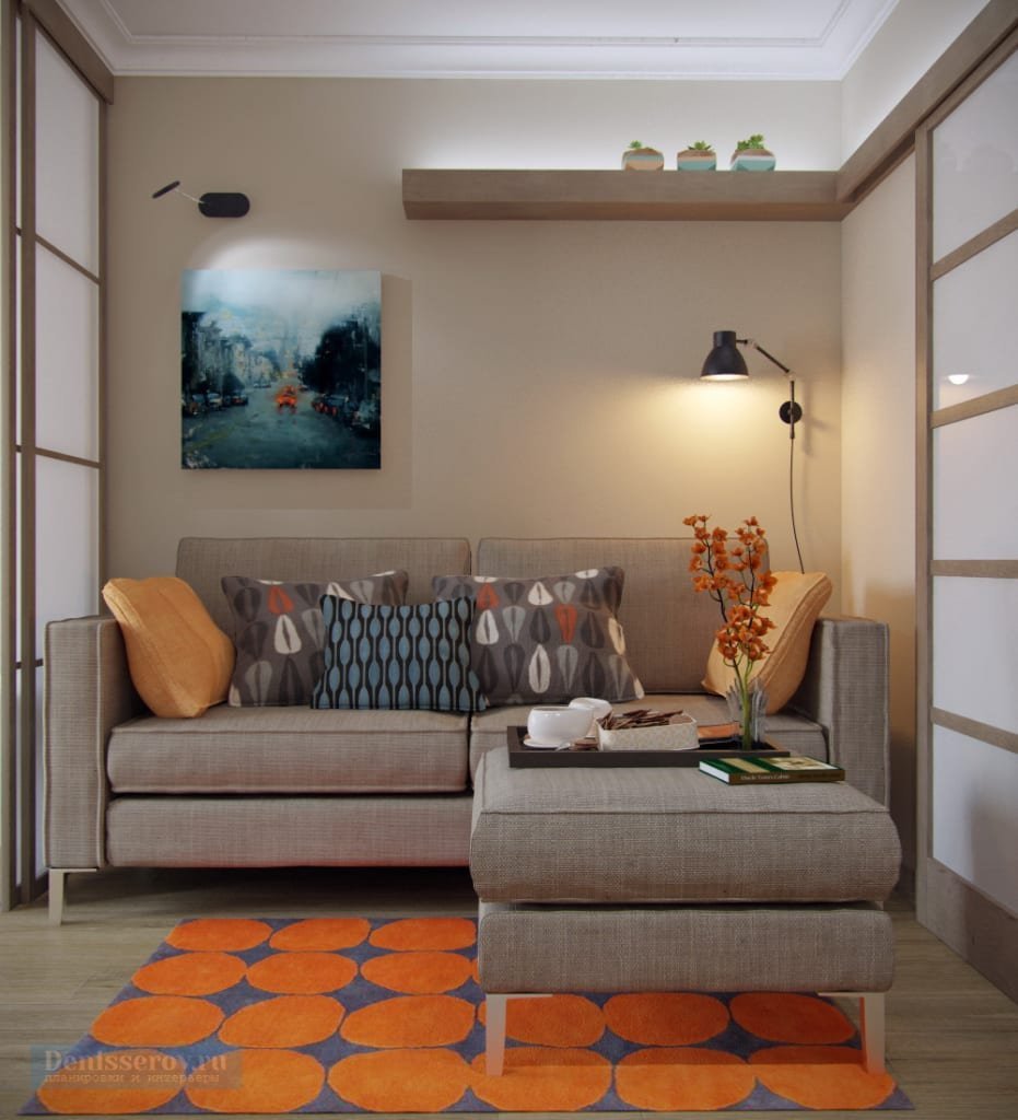 Маленькая гостиная без окна