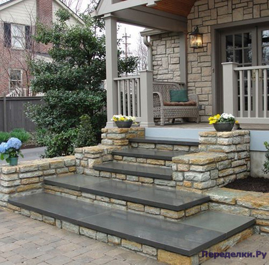 Входная группа в дом с крыльцом