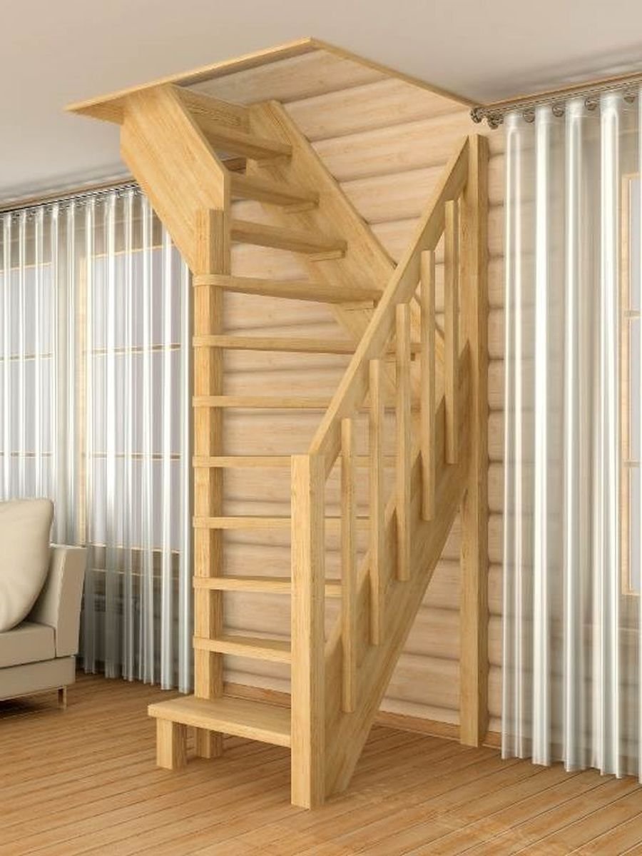 Компактная лестница на второй этаж