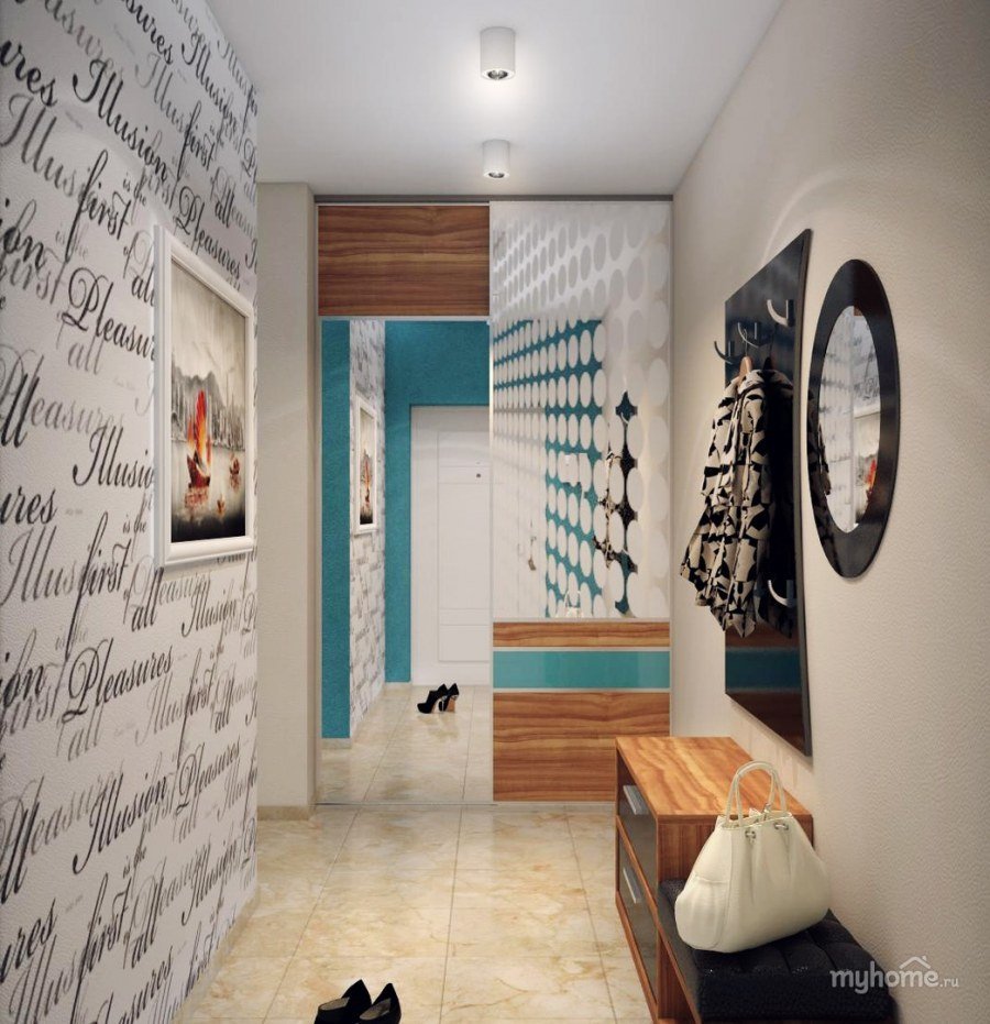 Клинкерный кирпич в коридоре