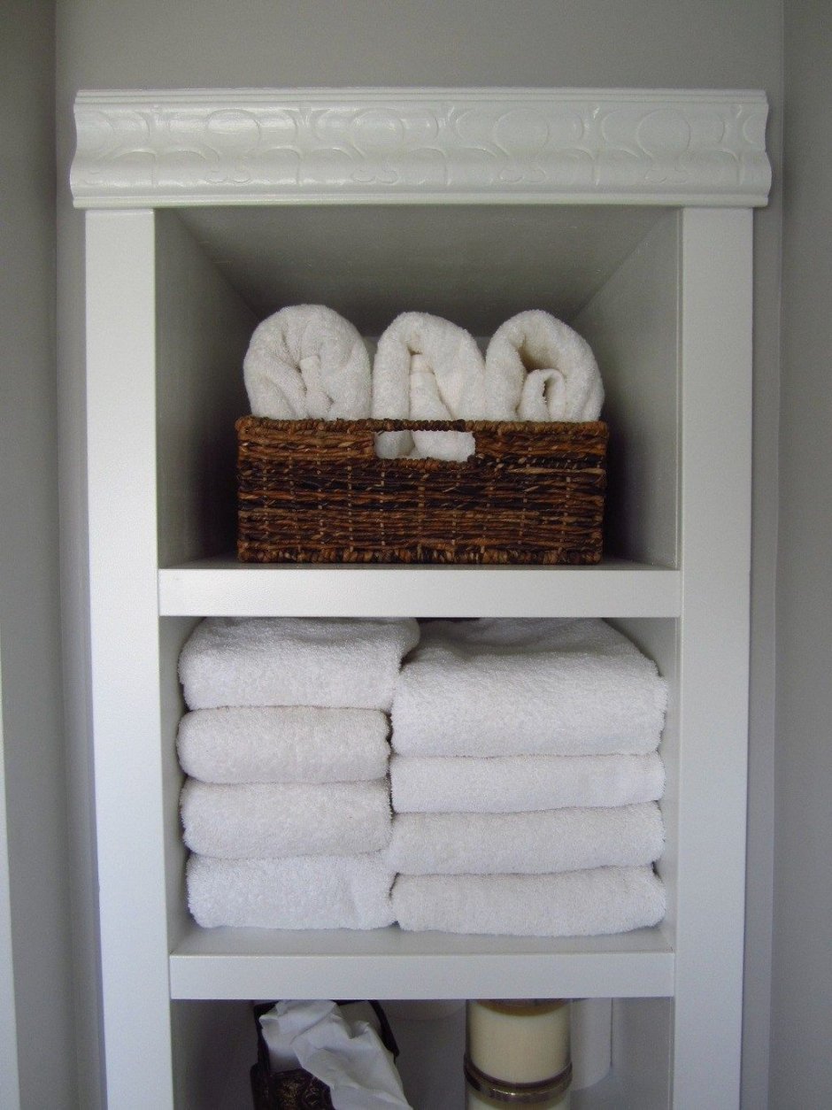 Шкаф для хранения полотенец в ванной