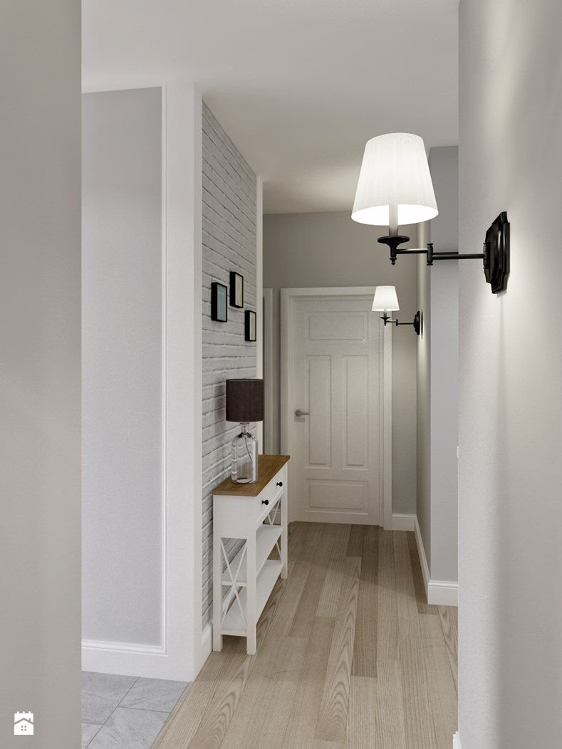 Кирпичики в прихожей интерьер