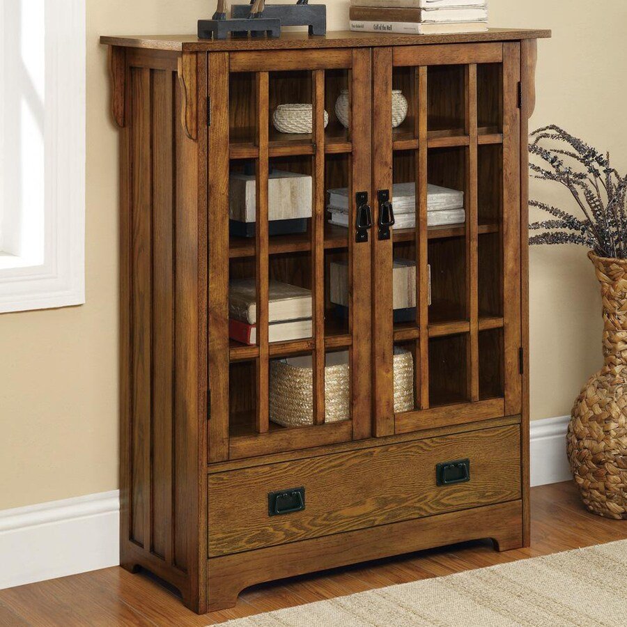 Книжный комод со стеклом