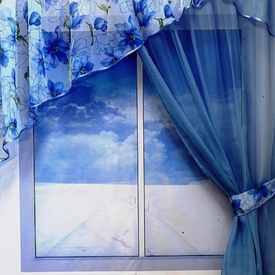 Модели штор для кухни короткие