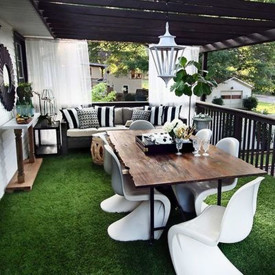 Фотозона с искусственным газоном