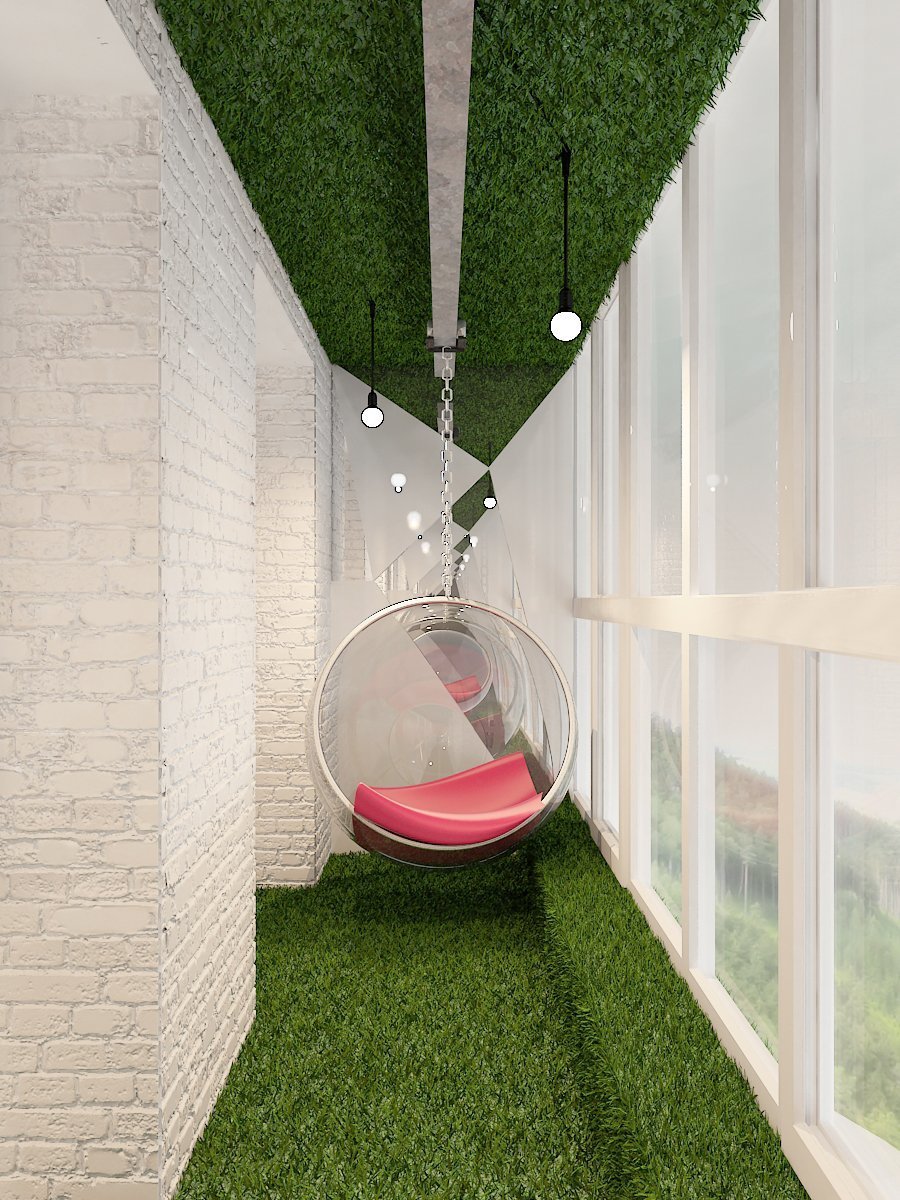 Искусственная трава в интерьере