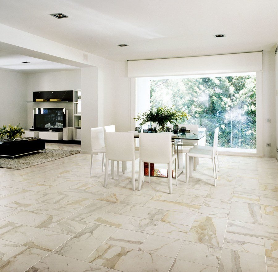 Calacatta Gold пол кухни