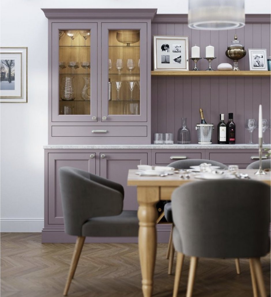Кухня в лавандовых оттенках