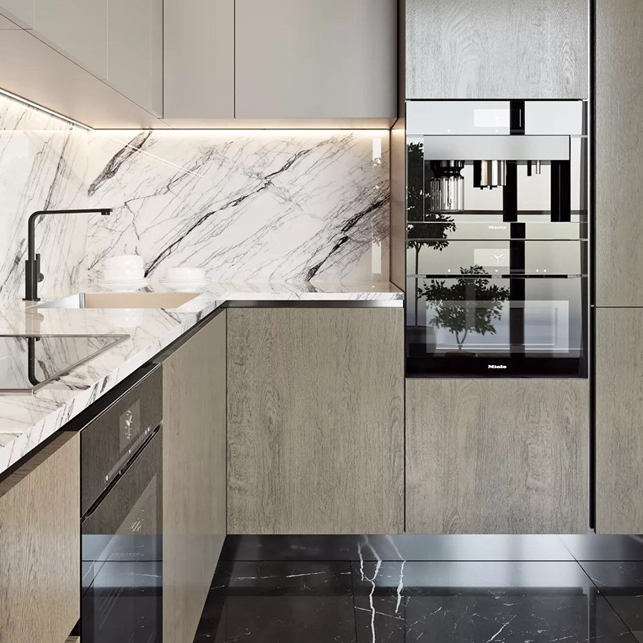 Кухонный фартук из керамогранита