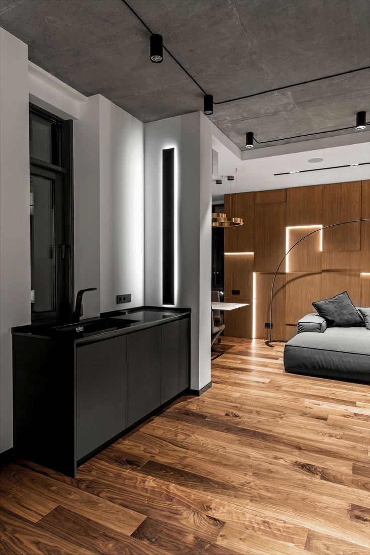 Потолочный плинтус в стиле лофт