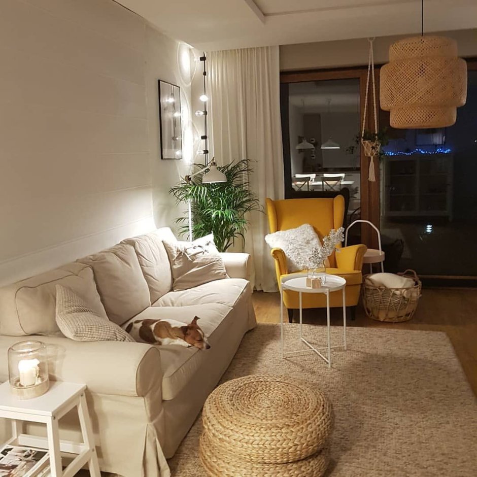 Уютная гостиная в хрущевке реальные