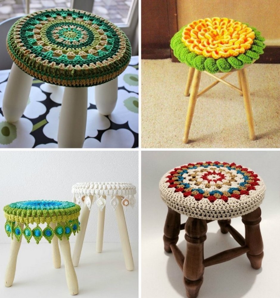 Чехол на круглый табурет