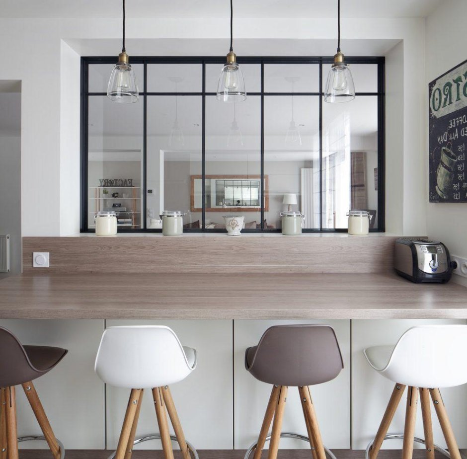 Лампы над барной стойкой лофт