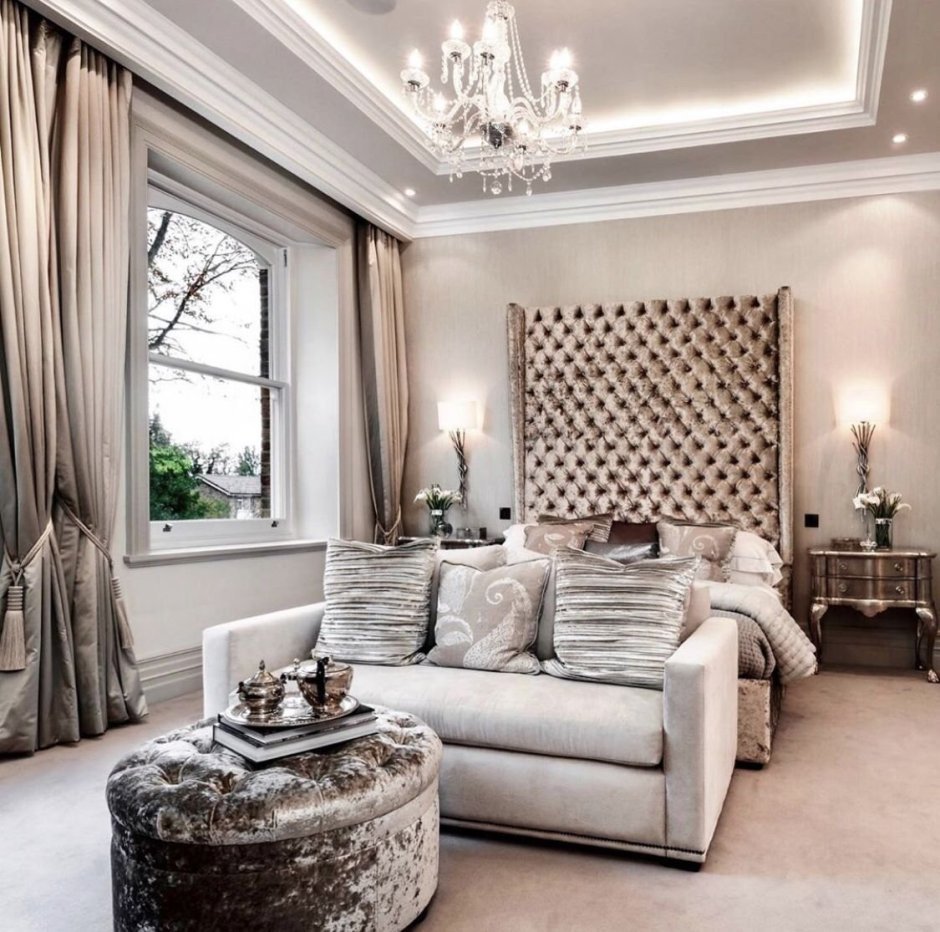 Венецианский стиль в интерьере спальни