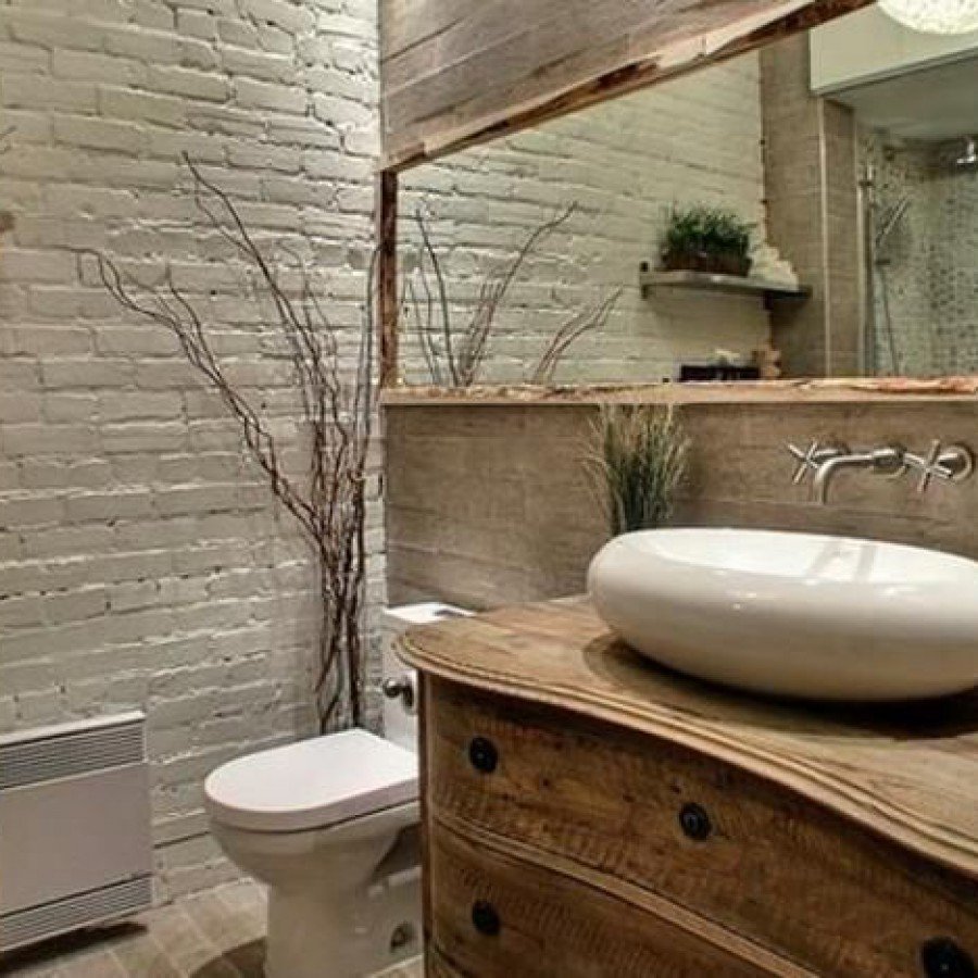 Туалет отделка стен гипсовым камнем