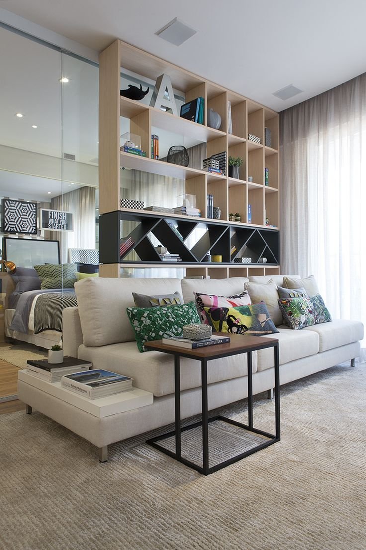 Зонирование мебелью